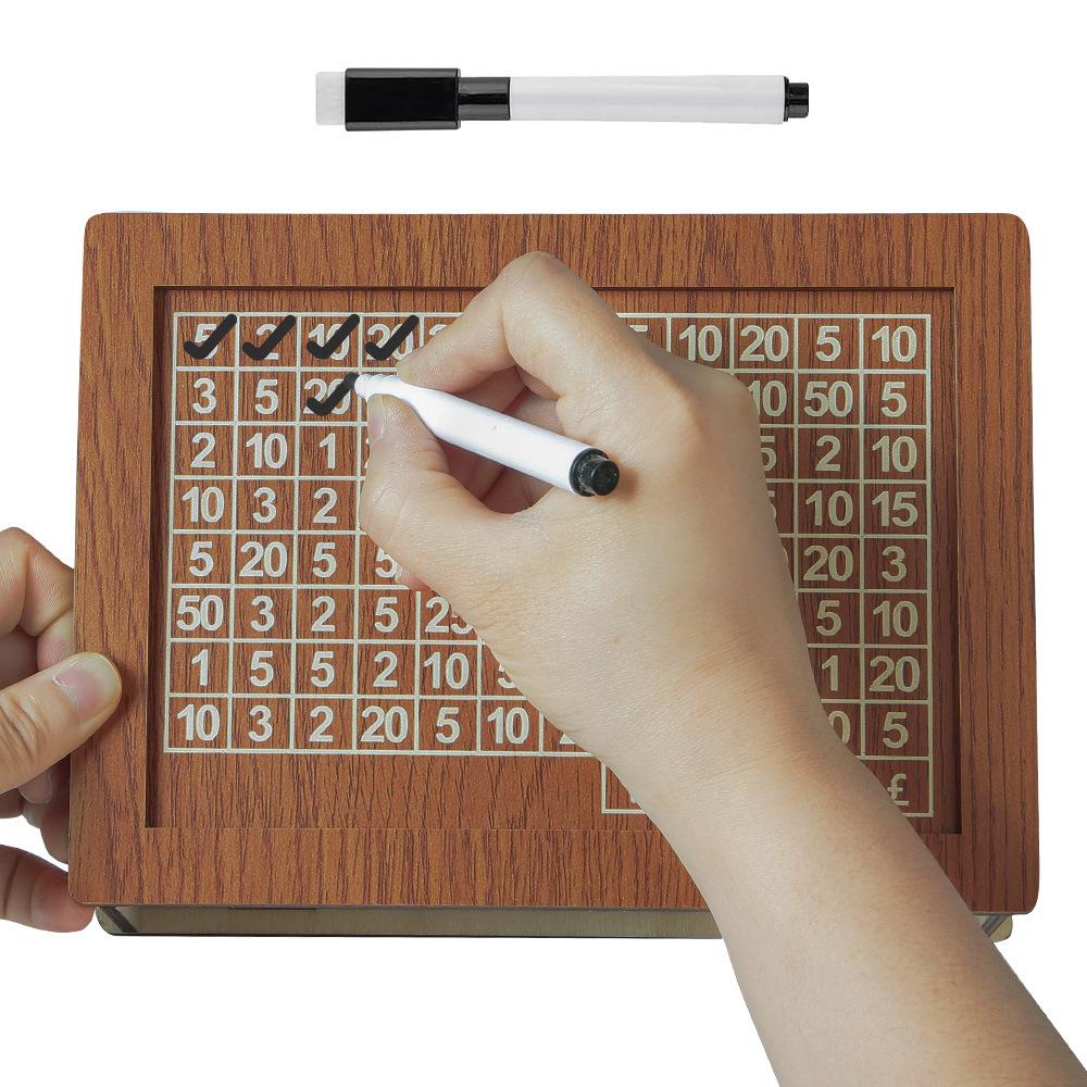 Spardose aus Holz Geldaufbewahrungsbank mit Sparzielzähler Wiederverwendbare handgefertigte Spardose Münzfach Aufbewahrungskoffer