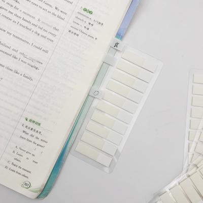 120Pcs White Clear PET Label Repositionable Writable Page Marker Bookmarks Clear PET Adhesive Notes for Binder Planner
