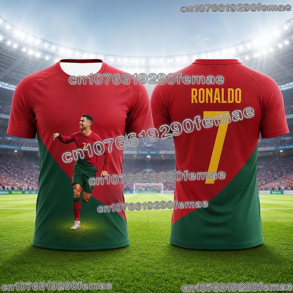 Fashion Men Soccer Jersey Ronaldo Design Breathable Quick Dry Football Top For Training Match Watching And Street Style Outfit