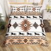 Ethnic-style Horse Pattern Bedding Set, Retro Geometric Print Duvet Cover and Pillowcases, Suitable for Single/double/king/extra King Beds.