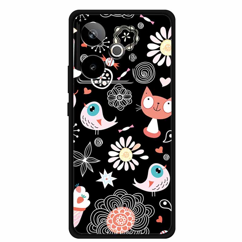 For Realme GT 7T GT7 Case Cool Animal Protective Silicone Back Cover Cases For Realme GT 7 Black Phone Funda Realme GT 7T Coque