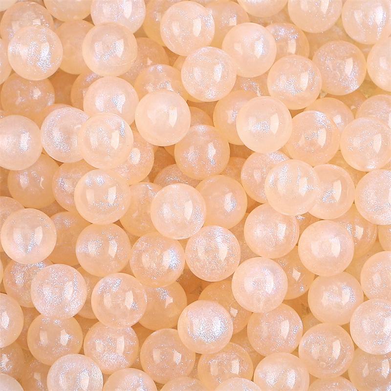 Acrylic Iridescent Mermaid Poreless Loose Beads Handmade DIY Phone case Decorative Material Jewelry Accessory Round Beads