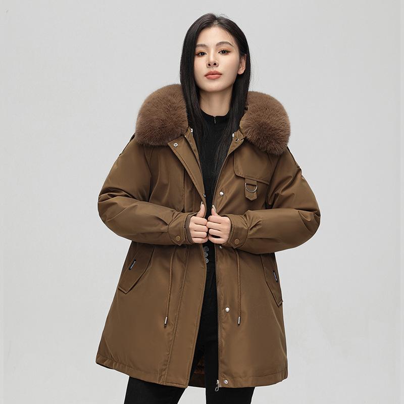 

Новое зимнее хлопковое пальто парка «три в одном» со съемным шерстяным воротником, хлопковое пальто с капюшоном, универсальная модная куртка XXXL