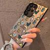 Cartoon Cute Dinosaurs Phone Case For Samsung Galaxy S25 Edge S24 S23 S22 S21 S20 Ultra Funda Silicone Silver Cover
