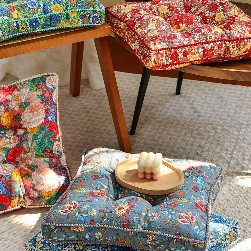 Chair Thickened Cushion Square Futon Seat Cushion Tatami Cushion Office Student Household Cushion