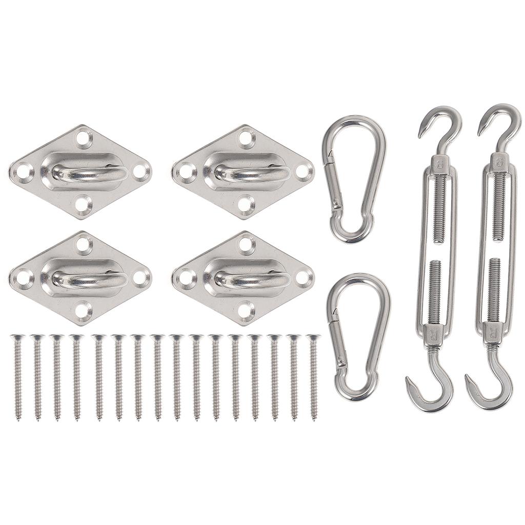 Buy Channu1 Set/24pcs Sun Shade Sail Fixing Kit Stainless Steel Sun Shade Fixing at affordable