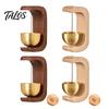Entry Doorbell, Magnetic Hanging Bell, Solid Wood Metal Wind Chime, Crisp Sound Wood Door Chime for Home Shop Studio Doors Decoration