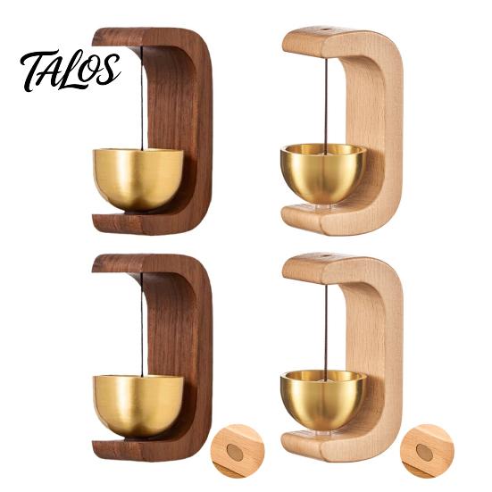 Entry Doorbell, Magnetic Hanging Bell, Solid Wood Metal Wind Chime, Crisp Sound Wood Door Chime for Home Shop Studio Doors Decoration