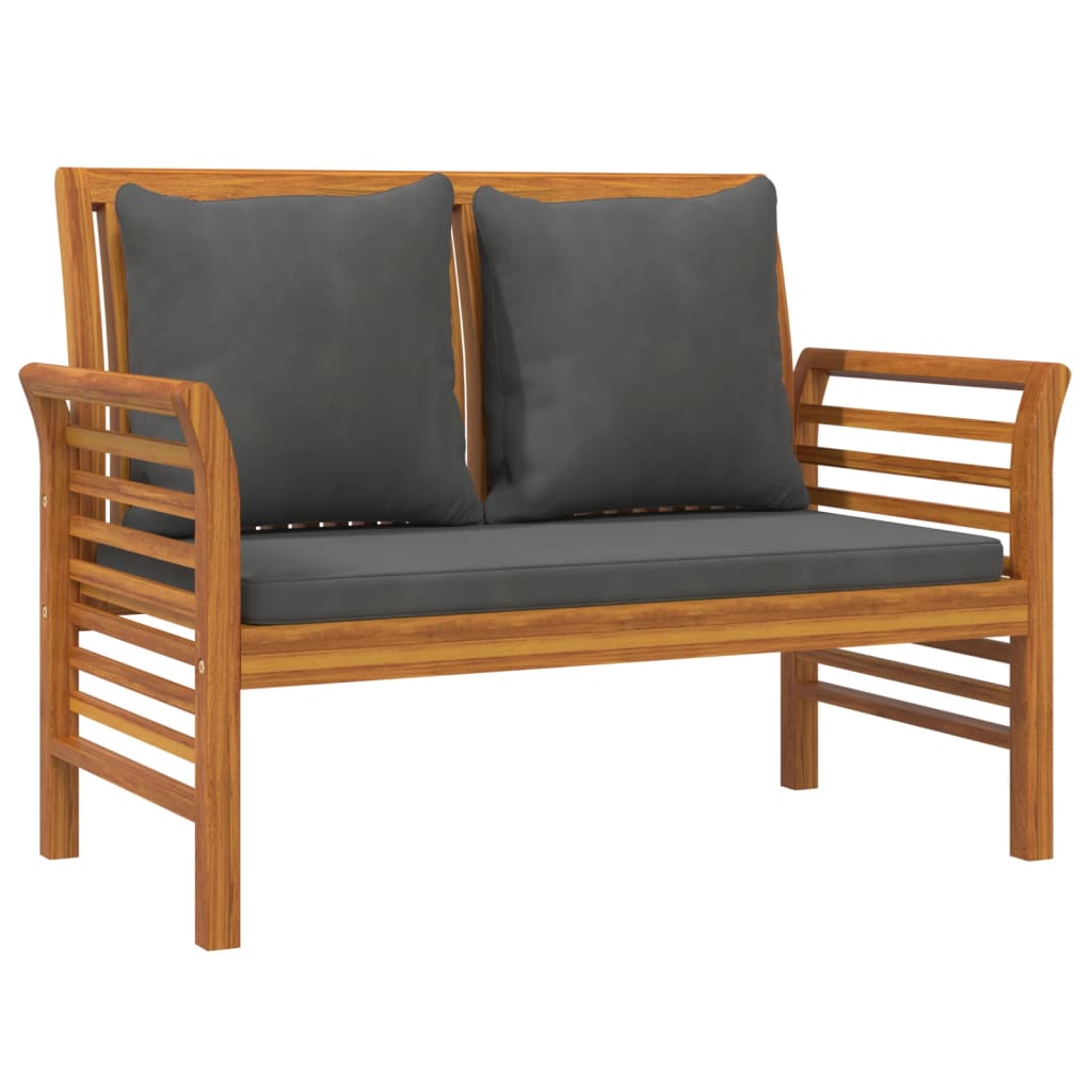 4 Piece Garden Lounge Set with Cushions Solid Acacia Wood