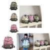 Trendy Geometric Pattern Canvas Backpack For Boys And Girls With Breathable Design
