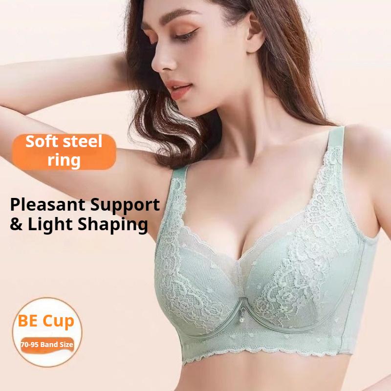 Large Size Anti-sagging Breathable Full Cup Thin Adjustable Underwear Push-up Comfortable Breast Control Bra