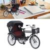 Rickshaw Model Retro Design Decorative Interesting Alloy 3 Wheel Rickshaw Desktop Ornament for Decoration
