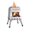 Mini Compact Folding Wood Stove Height Adjustable Portable Fire Wood Stove Stainless Steel Fire Wood Stove for Outdoor Camping