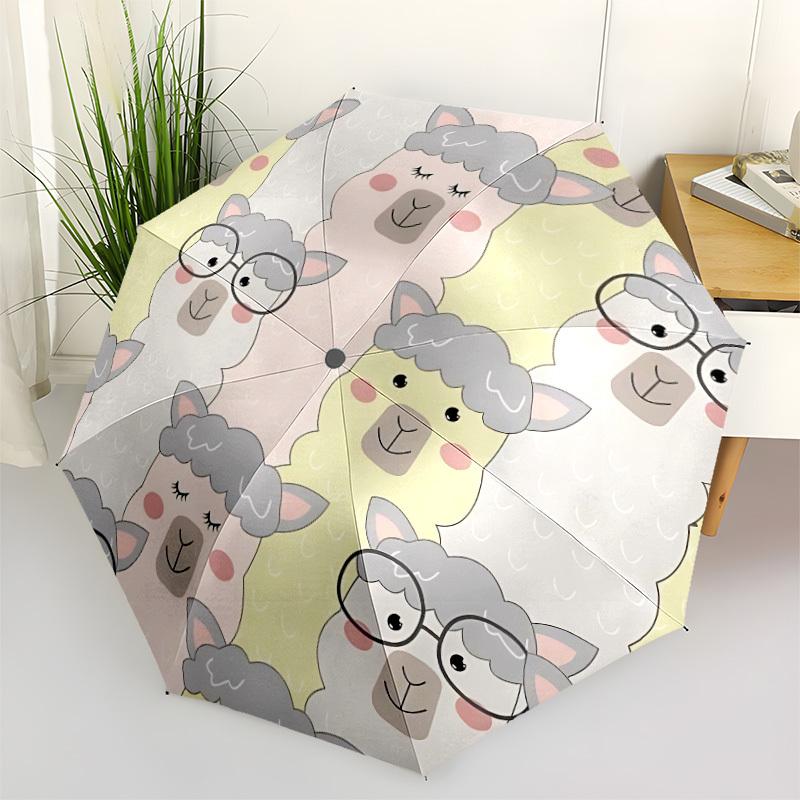 1pc Llama Print Automatic Open/Close Umbrella - Compact Travel Umbrella, Gift for Birthdayyy251208170