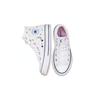 Converse Chuck Taylor All Star Canvas Abrasion Resistant High Top Kids' Skateboarding Shoes Pink White Silver Unisex 671094c