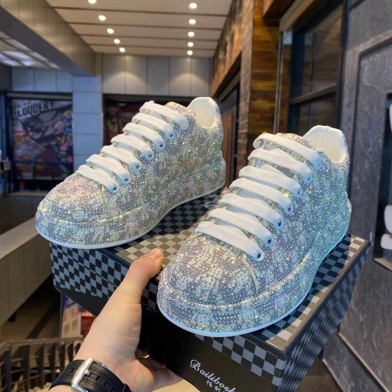 

Модная трендовая обувь на платформе с полным бриллиантовым покрытием, брендовая повседневная обувь, дух мальчика, универсальная, корейская версия, взрыв славы 44