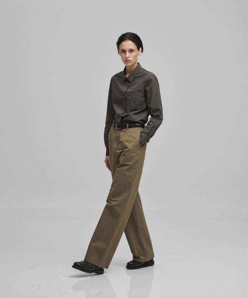 ANOTHER OFFICE WOMEN W. Uniform Chino Pants (Dark Khaki)