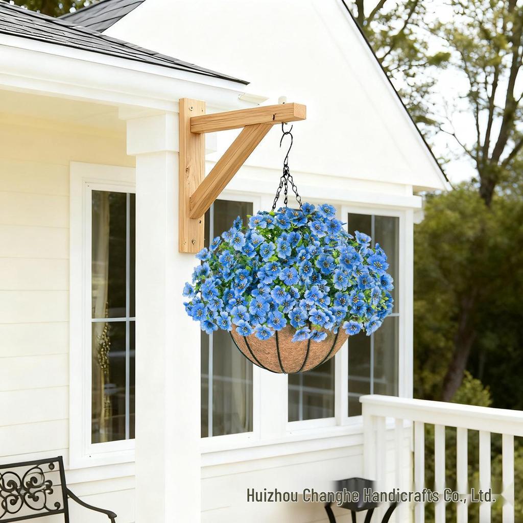 Spring Violet Eucalyptus Hanging Basket Pendant for Home Decoration