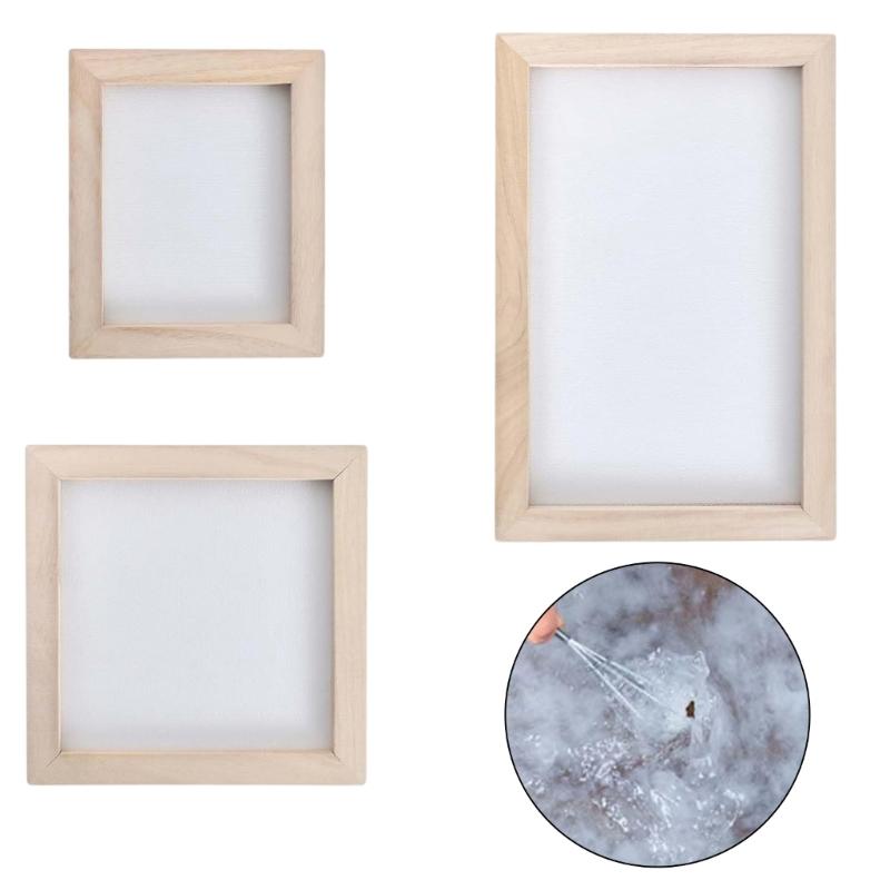 3Pcs Paper Making Craft Set Includes 3 Sizes Wooden Frames for Papermaking Handmade Craft Bookbinding Scrapbooking