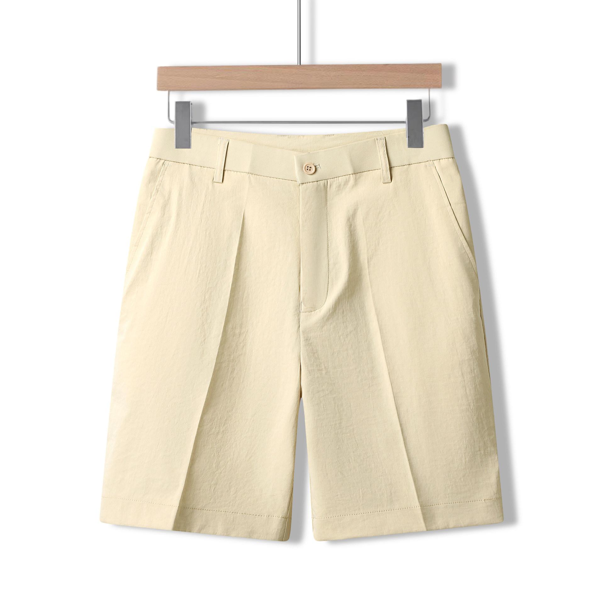 

Летние прямые шорты для мужчин, деловые повседневные брюки длиной до колена, дышащие шорты 31 хаки