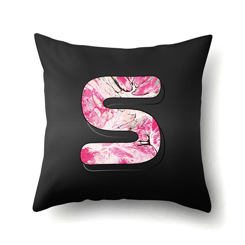 Polyester Pillowcase 3D Three-dimensional Effect Cushion Set Decorative Printing 26 English Letter Pillowcase