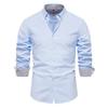 Frühlings Baumwollmischung Herren Oxfordhemd Langarm Button-Down Gesellschaftliche Business Casual Hemden für Herren