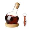 1000ml Wine Decanter, Elegant Wine Decanter Set with Waiter's Corkscrew, Cork Ring, and Conical Cork Stopper, Lead-Free, Clear, for Red and White Wine
