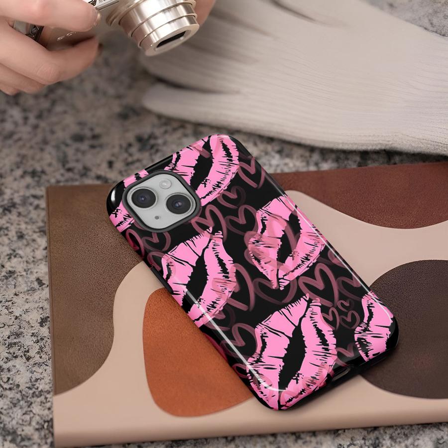 

Phone Case for Apple iPhone 17 15 Plus Pro Max Air 11 XS XR 13 16 16e 12 14 Soft Cover Capa Fashionable Sexy Red Lips iPhone 16 Plus