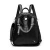 Schoolbag Soft PU Leather Backpack Women's 1011 New Large Capacity Commuter Backpack Multifunctional Shoulder Crossbody Anti-theft Travel Bag