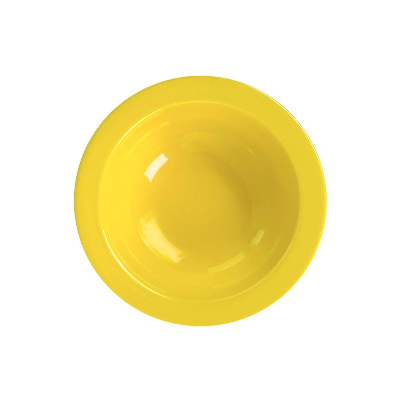 Elegante Ciotola in Ceramica per Animali Macaron con Bordo Colorato per Gatti e Cani, Design Anti-Mento Nero