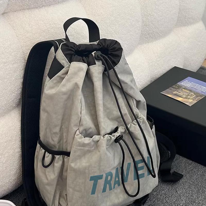 

Backpack men s and women s outdoor sports lightweight drawstring bundle bag college students make-up class mountaineering bag bag