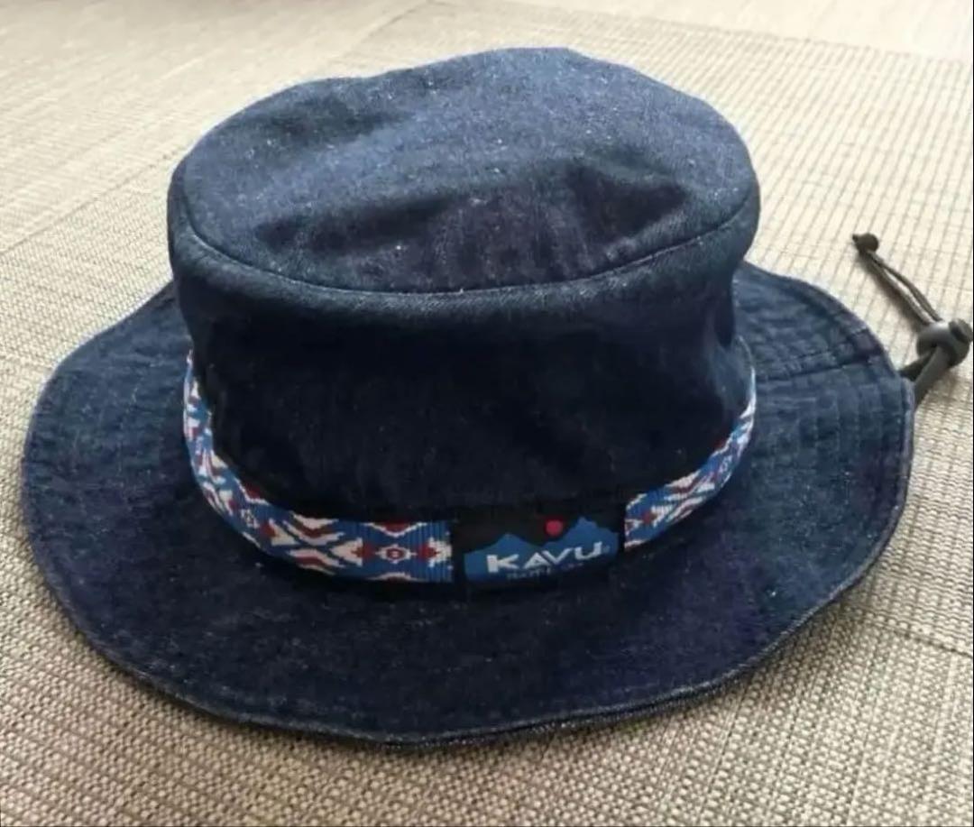 

[Б/У] Панама KAVU на ремешке, Сделано в США, Цвет индиго