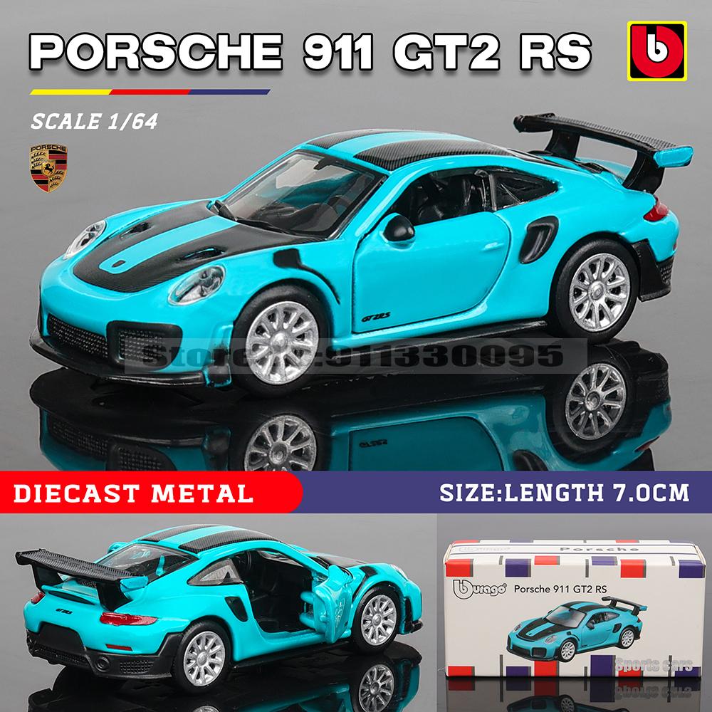 Burago 1:64 golf Porsche 911 Shelby Raventon Mustang Lamborghini Serie da Collezione Modello in Metallo Pressofuso Giocattolo Regalo per Bambini