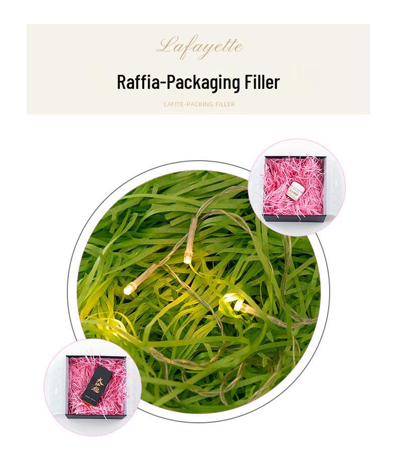 Raffia Grass Filler: Shredded Silk Paper for Candy Box Souvenirs