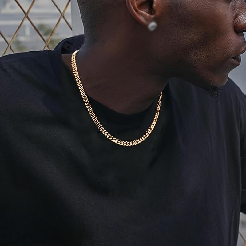 Handmade refined Cuban chain, simple and advanced, stylish, basic chain, INS wind, jewelry gifts, giving people the first choice, with gift boxes