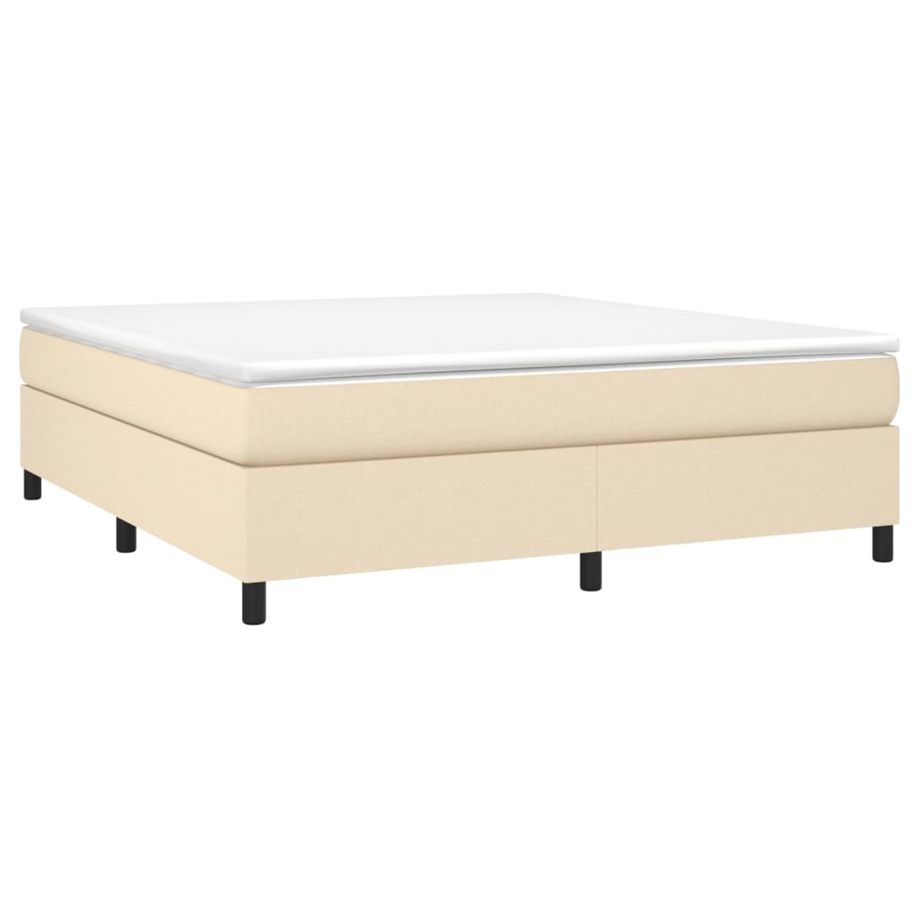 Vidaxl Bed Frame Without Mattress, Cream, 160X200 Cm, Upholstered