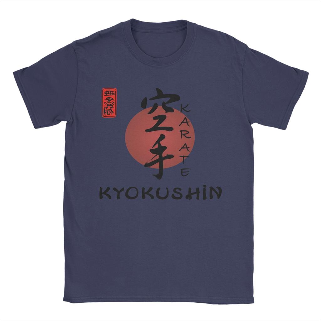 Men T Shirt Kyokushin Calligraphy Karate T Shirts Hipster  Summer Tees Vintage 100 Cotton Tops Gift Idea