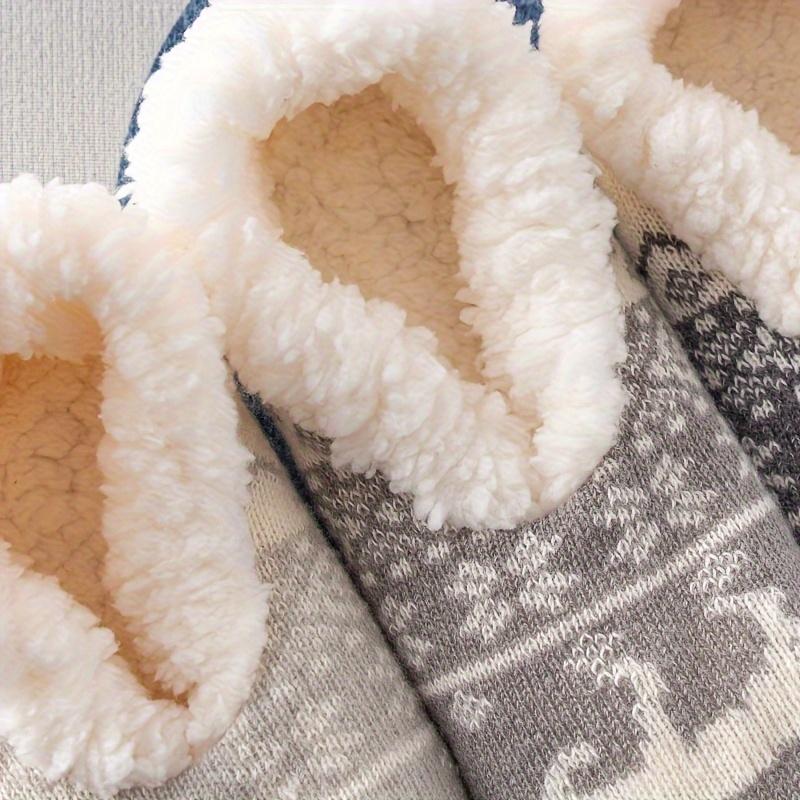 Non Slip Women's Warm Plush Coral Fleece Socks | One Pair Solid Color Floor Socks No Show Socks