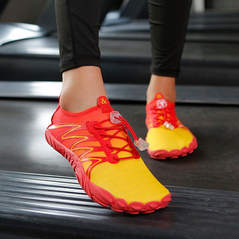 Quick Dry Aqua Shoes For Men Women Breathable Mesh Water Shoes Unisex Light Non Slip Beach Wading Sneakers For Swimming Surfing