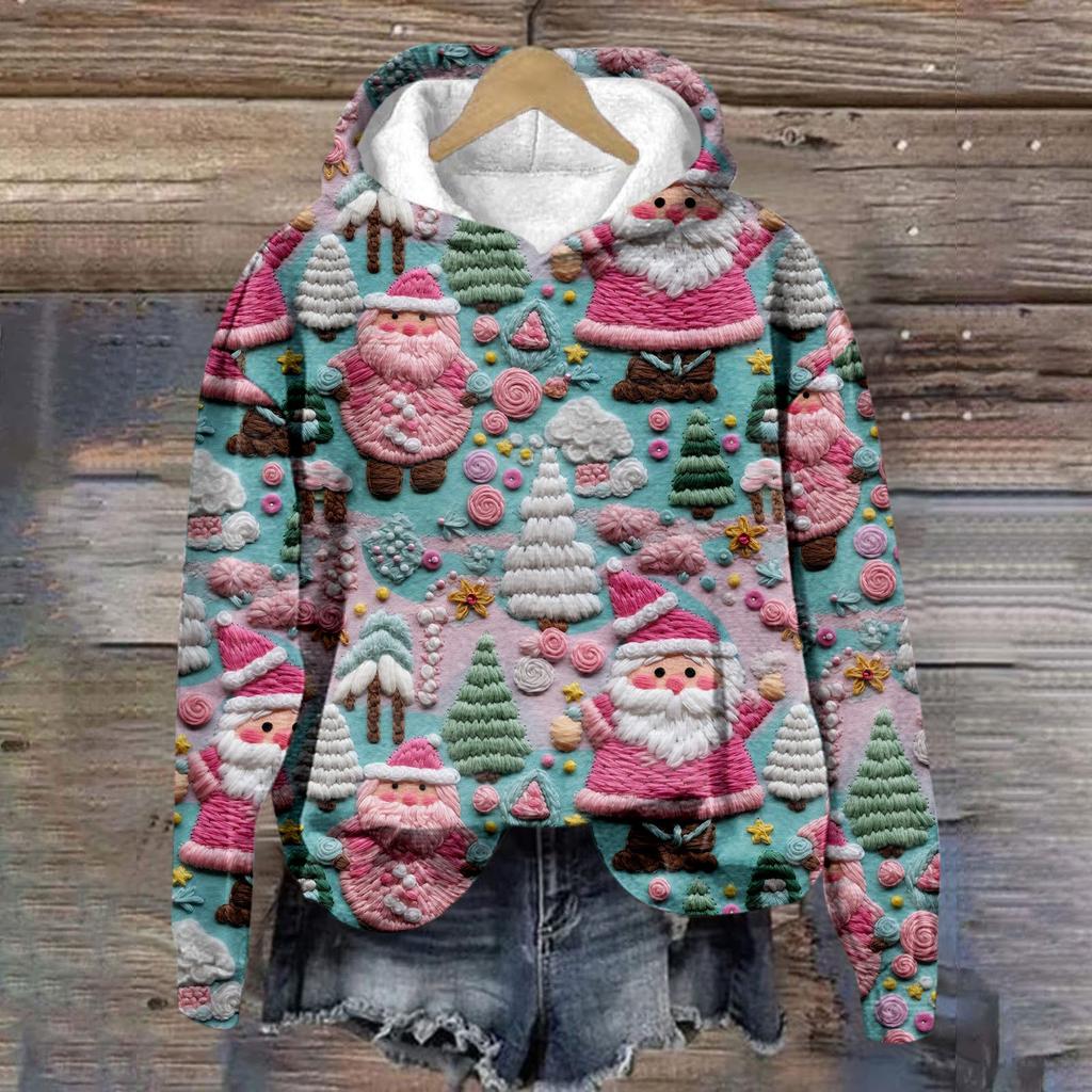 Cappotto da uomo in peluche caldo con stampa maglione in pile cappotto casual maglione tascabile cappotto autunno inverno