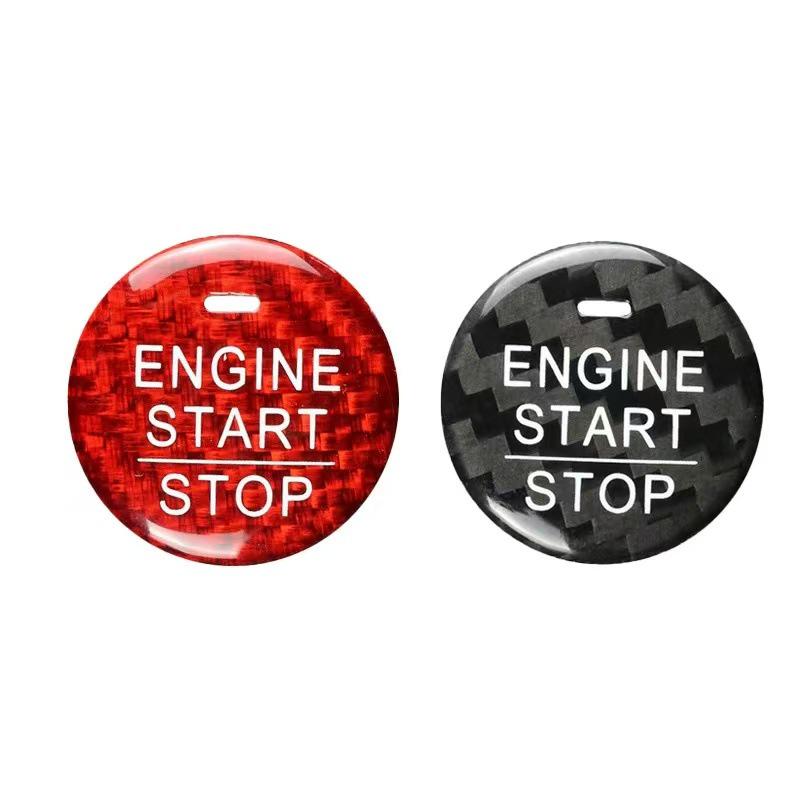 Real Carbon Fiber One-Button Start Ignition Decal for BMW, Mercedes-Benz, Volkswagen, Toyota, Nissan, Honda, Suzuki