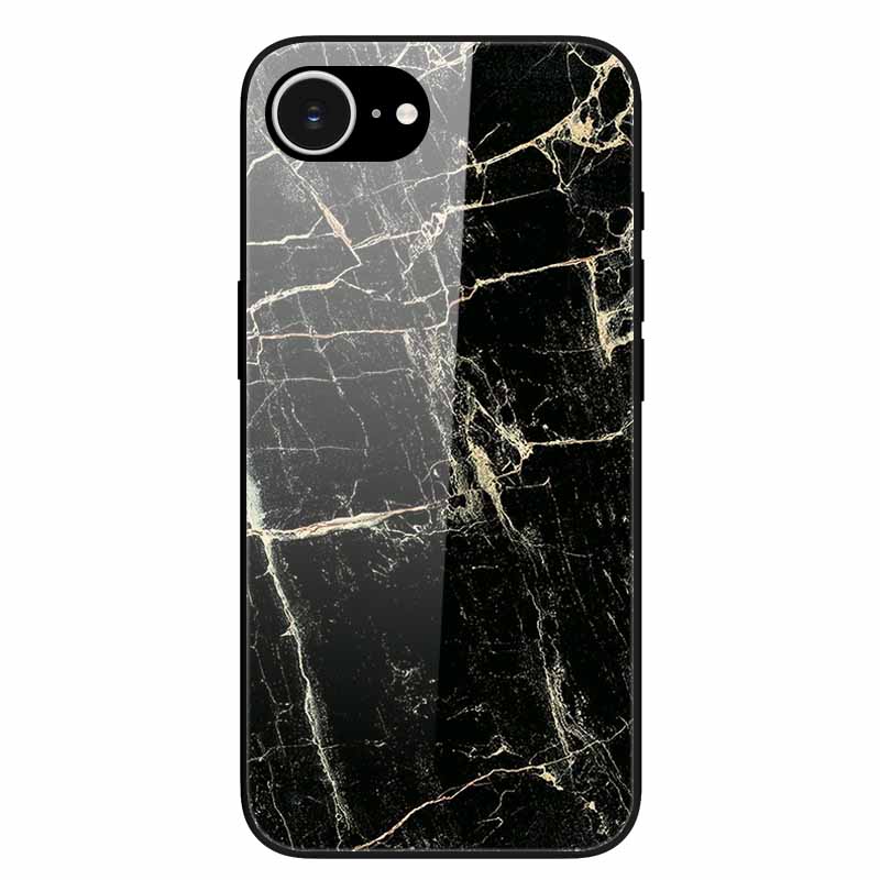 For iPhone 16E 2025 Case Black Bumper Tempered Glass Hard Phone Cases for iPhone16e 16e Back Cover for iPhoneSE SE 2025 Cool New