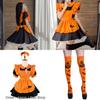 Magic Girl Role Play Dress With Pumpkin Theme For Halloween Party