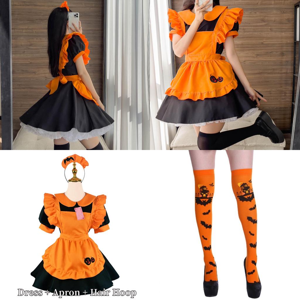 Magic Girl Role Play Dress With Pumpkin Theme For Halloween Party