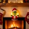 Funny Gesture Bedroom Decor Christmas LED Finger Lighted Middle Wall Decor Sculpture Humorous Home Decorations Battery Operated Holiday Decoration