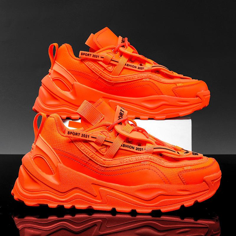 

Модная обувь Мужские кроссовки Мужская повседневная мужская обувь Теннисная обувь класса люкс Кроссовки для бега Дышащая обувь Модные мокасины Кроссовки для мужчин 44 оранжевый