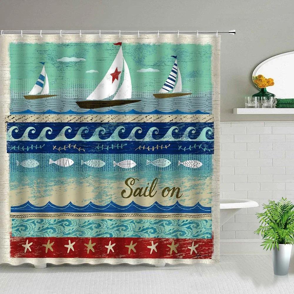London Big Ben Shower Curtain European Style Red Tram Telephone Hall Scenery Old Newspaper Bath Screen Bathroom Curtain Box
