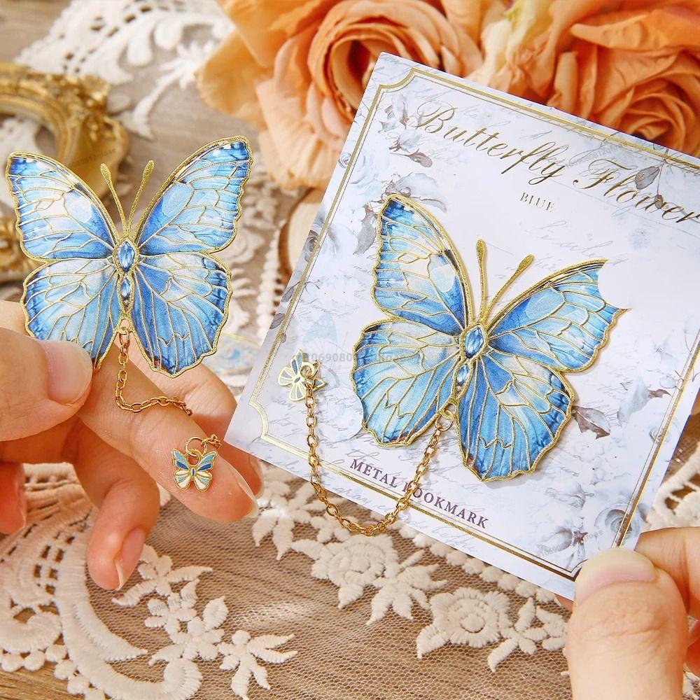 Separator Pages Metal Butterfly Bookmark Bronzing Pagination Mark  Book Lovers