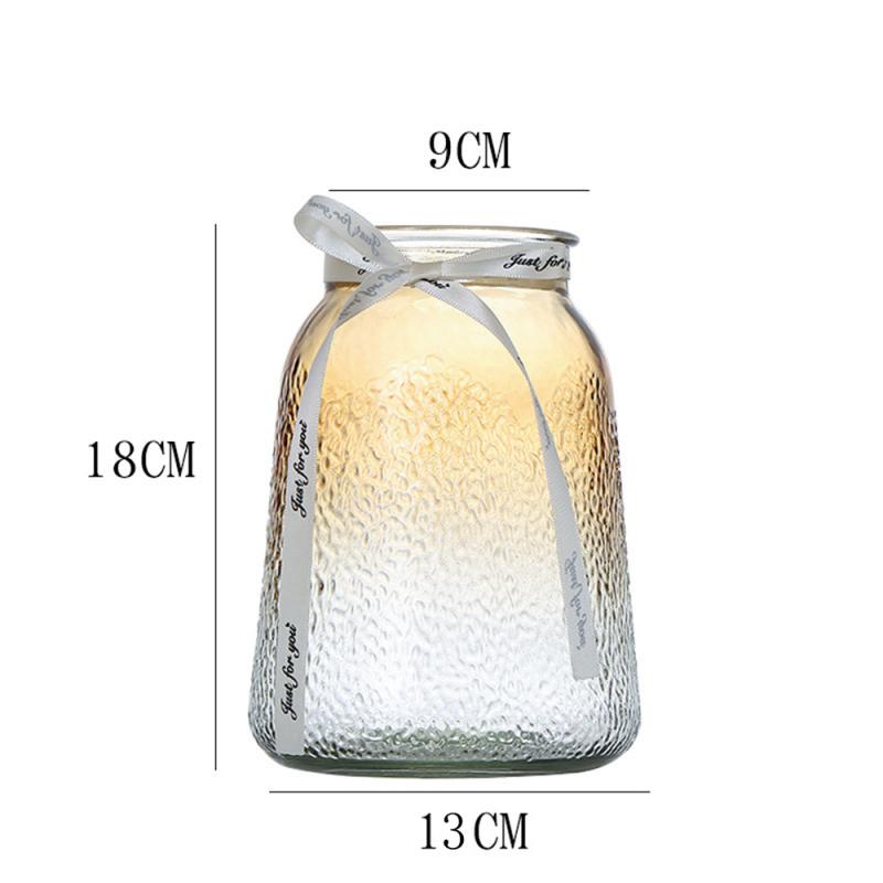

Ваза для цветов в скандинавском стиле 13x13x18см Настольная декоративная ваза Цветочные композиции Прозрачный цвет Украшение для дома Цветочный горшок