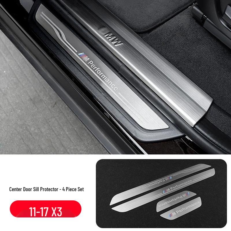 

Сумісно з BMW 3 Серії, 5 Серії, X3, X5, X6 Накладки на пороги - Декорація педалей Welcome для зовнішнього та внутрішнього оздоблення.
